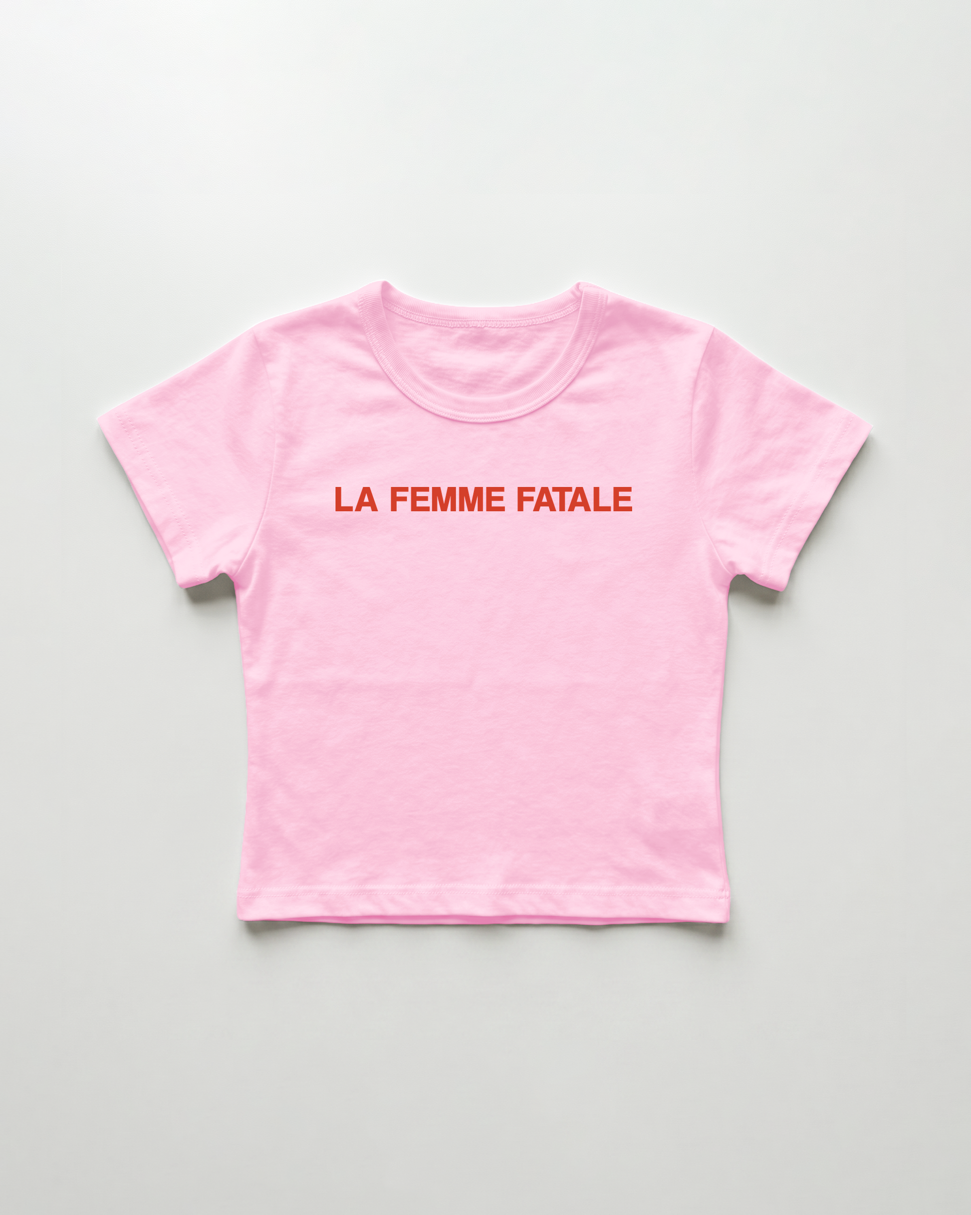 la femme fatale cropped Baby Tee Pink | Lolita Sinz