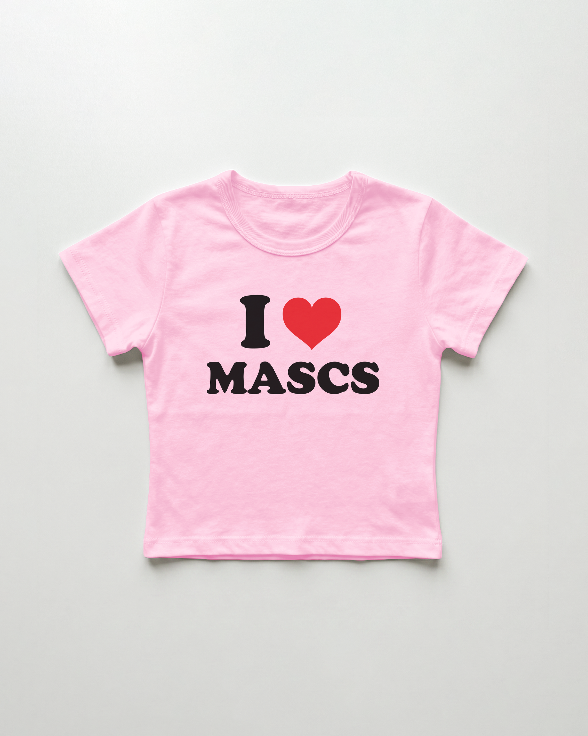 I love mascs cropped Baby Tee Pink | Lolita Sinz