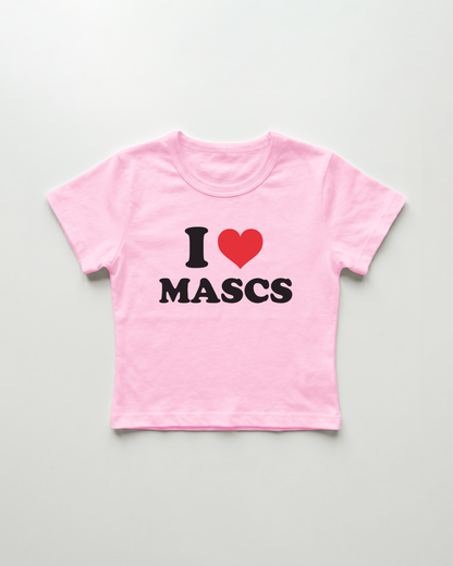 I love mascs cropped Baby Tee Pink | Lolita Sinz
