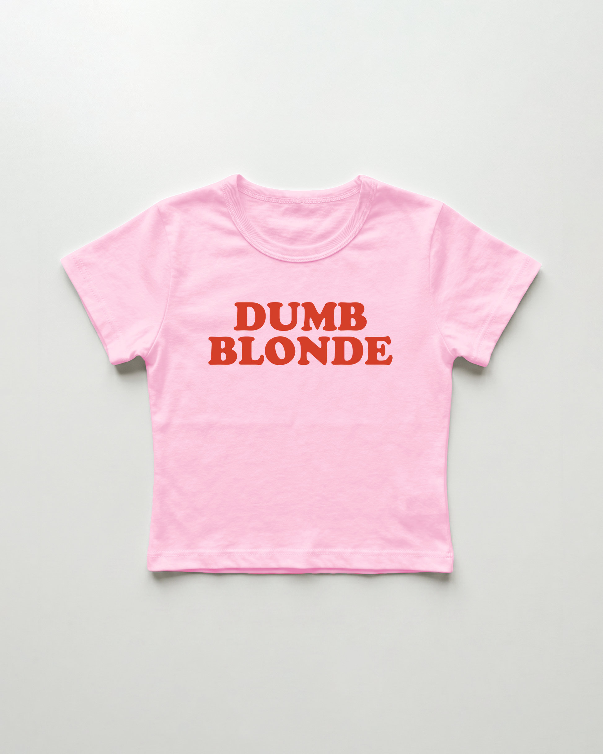 dumb blonde cropped Baby Tee Pink | Lolita Sinz