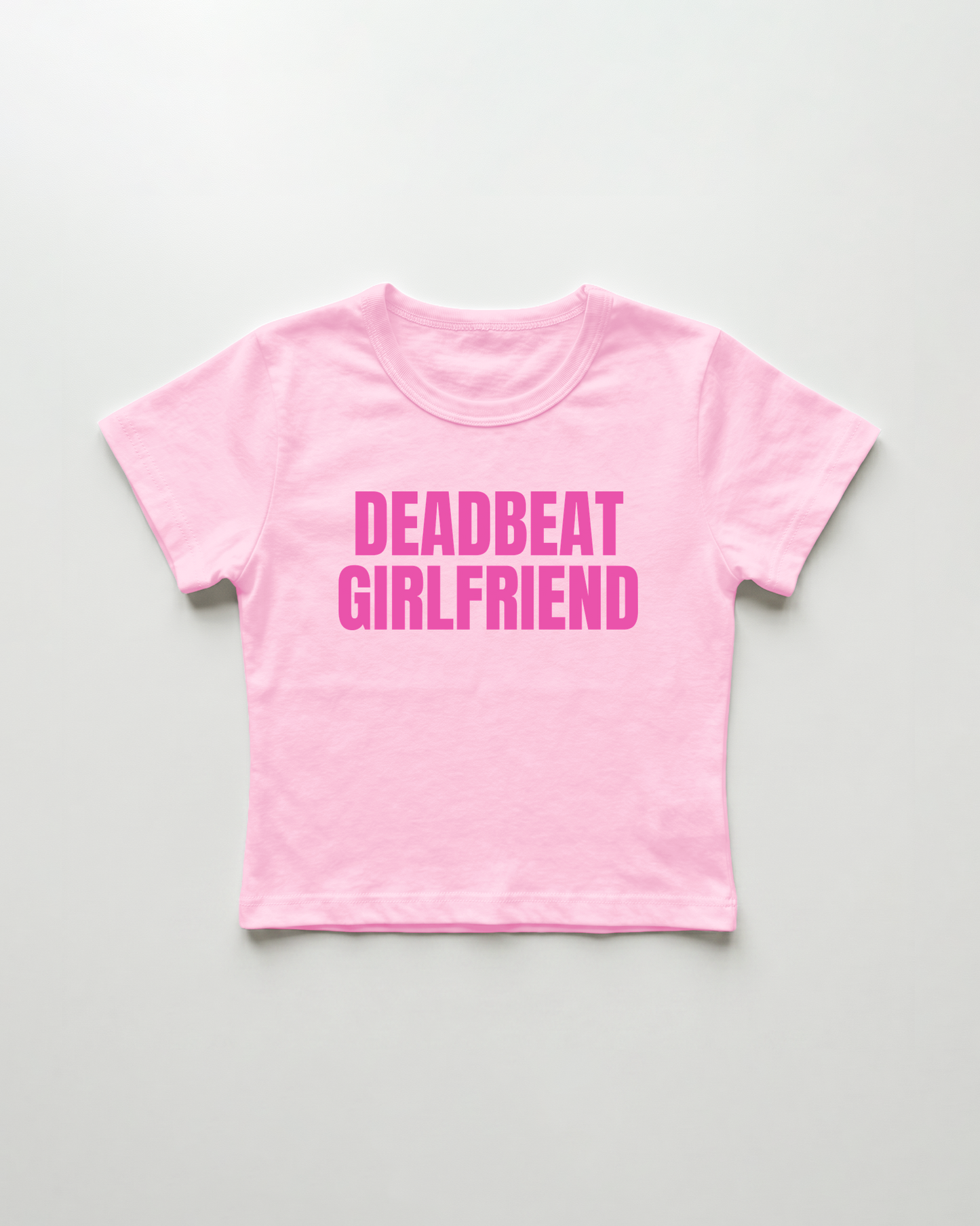 deadbeat girlfriend cropped Baby Tee