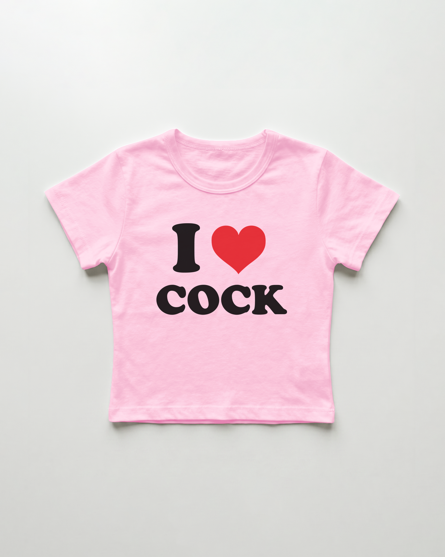 I love cock cropped Baby Tee