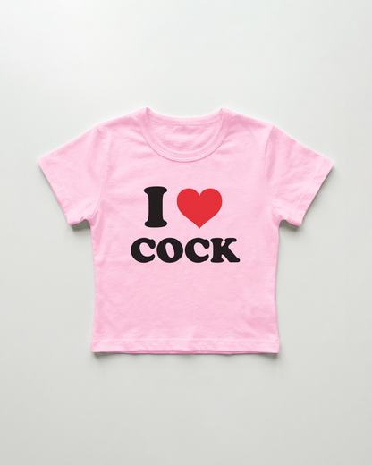 I love cock cropped Baby Tee