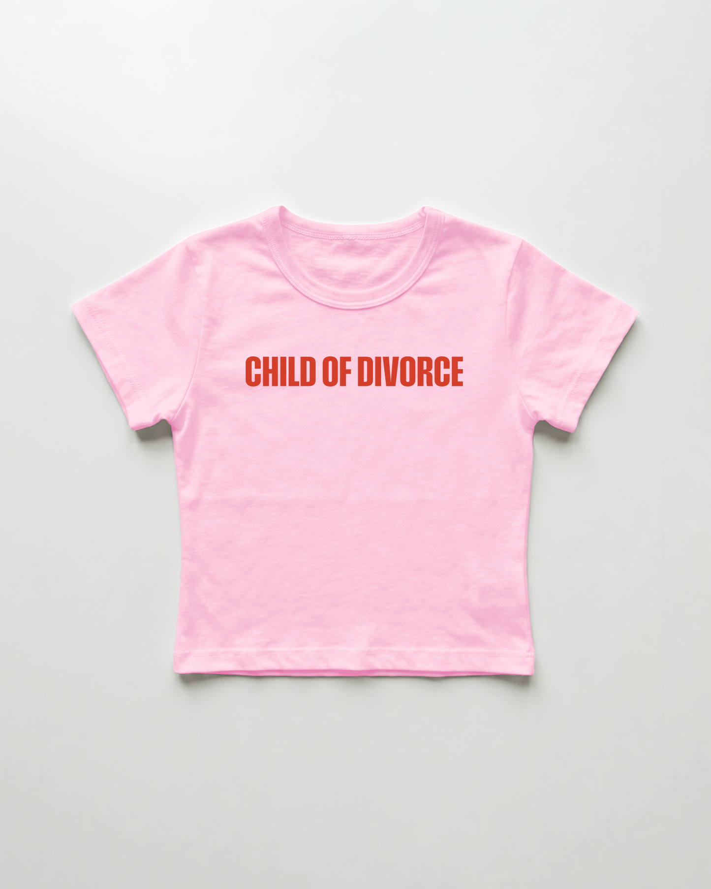 child of divorce cropped Baby Tee Pink | Lolita Sinz