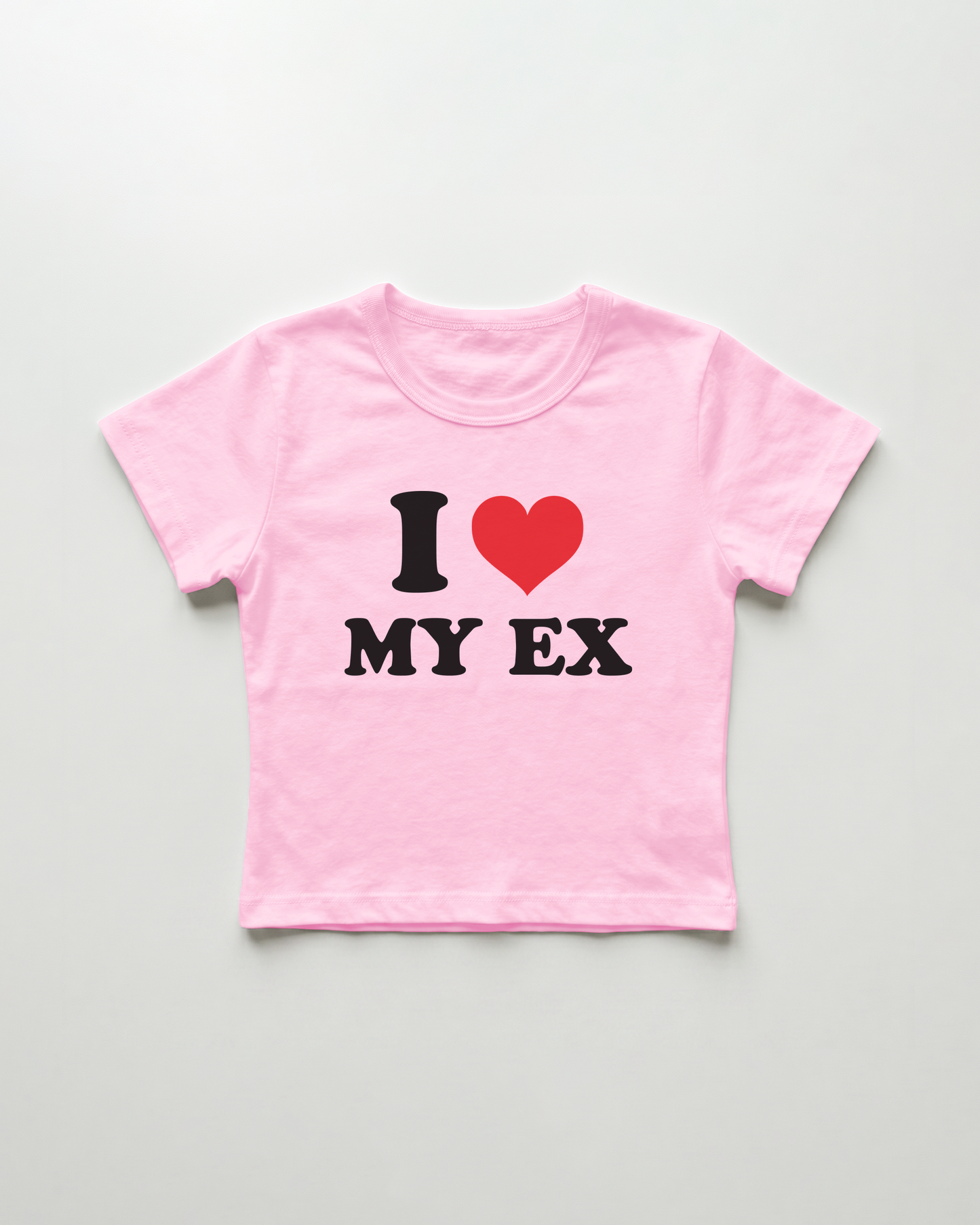 I love my ex cropped Baby Tee Pink | Lolita Sinz