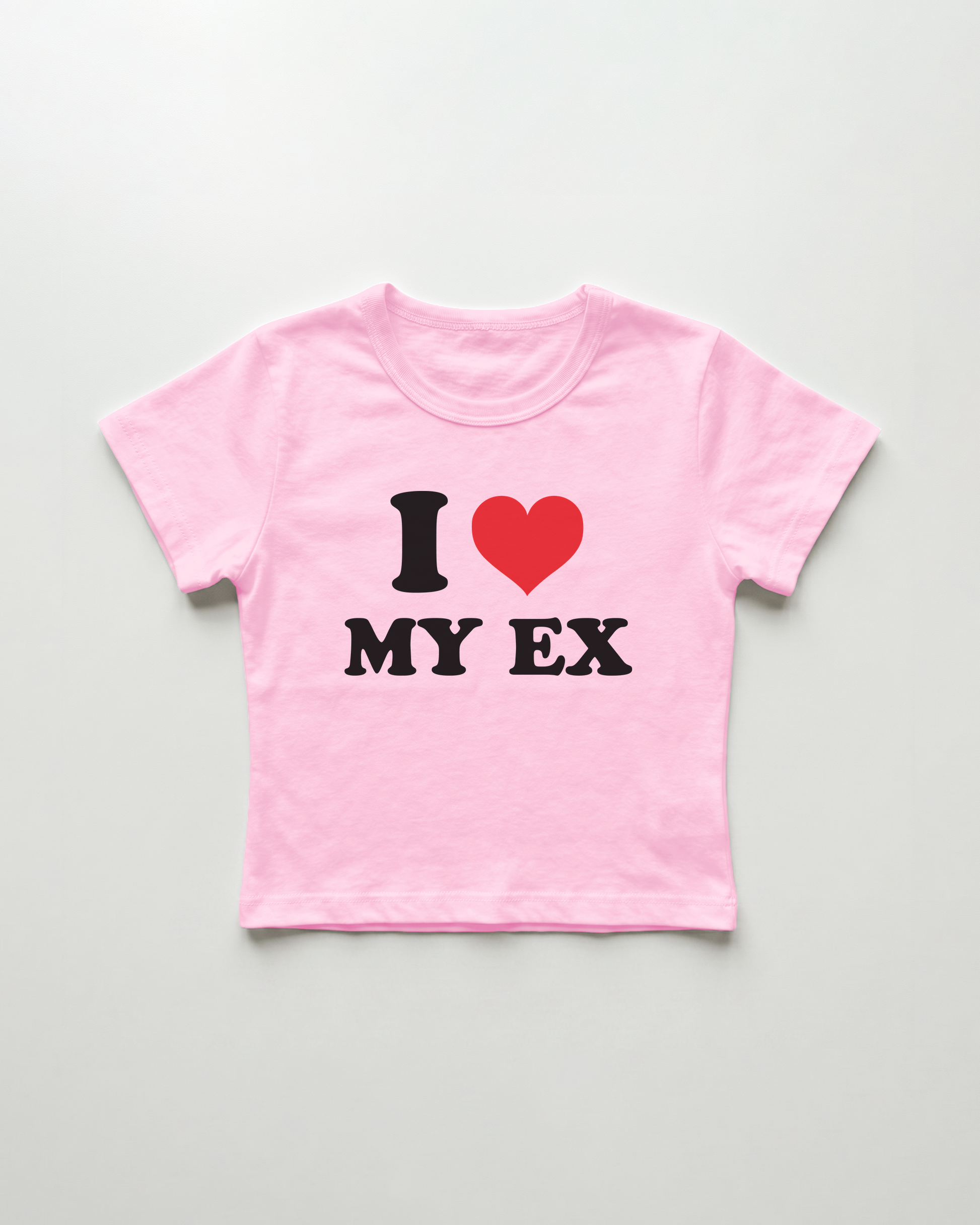 I love my ex cropped Baby Tee Pink | Lolita Sinz