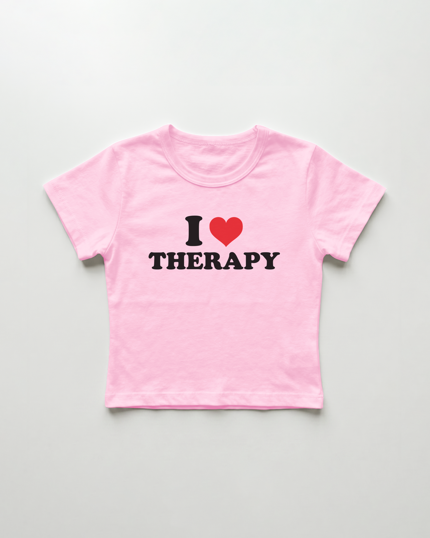 I love therapy cropped Baby Tee