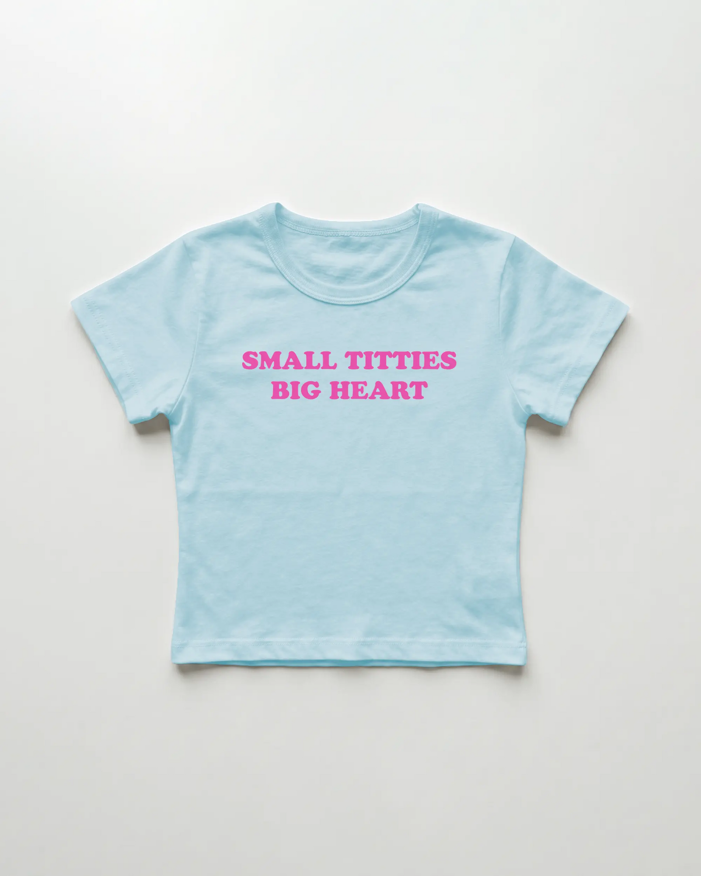 small titties big heart cropped Baby Tee