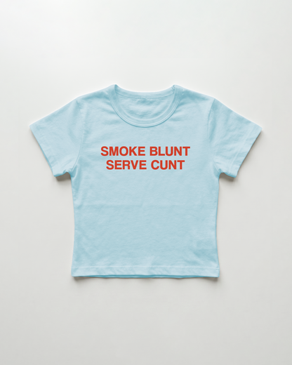 smoke blunt serve cunt cropped Baby Tee