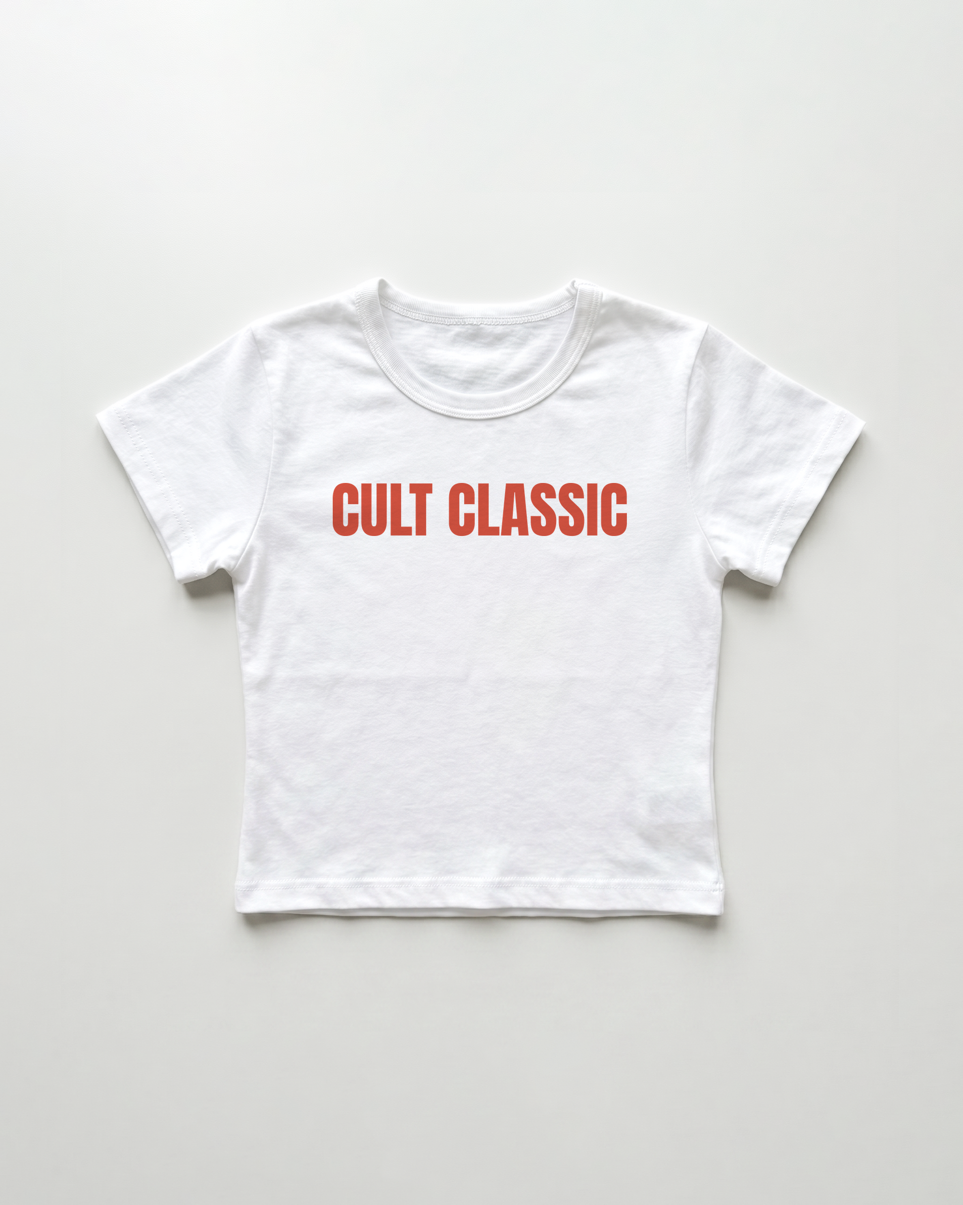 cult classic cropped Baby Tee Weiss | Lolita Sinz