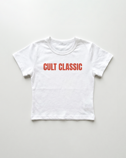 cult classic cropped Baby Tee Weiss | Lolita Sinz