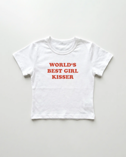 world's best girl kisser cropped Baby Tee