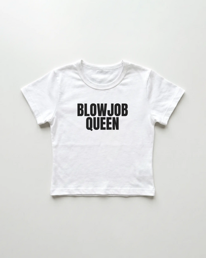 blowjob queen cropped Baby Tee