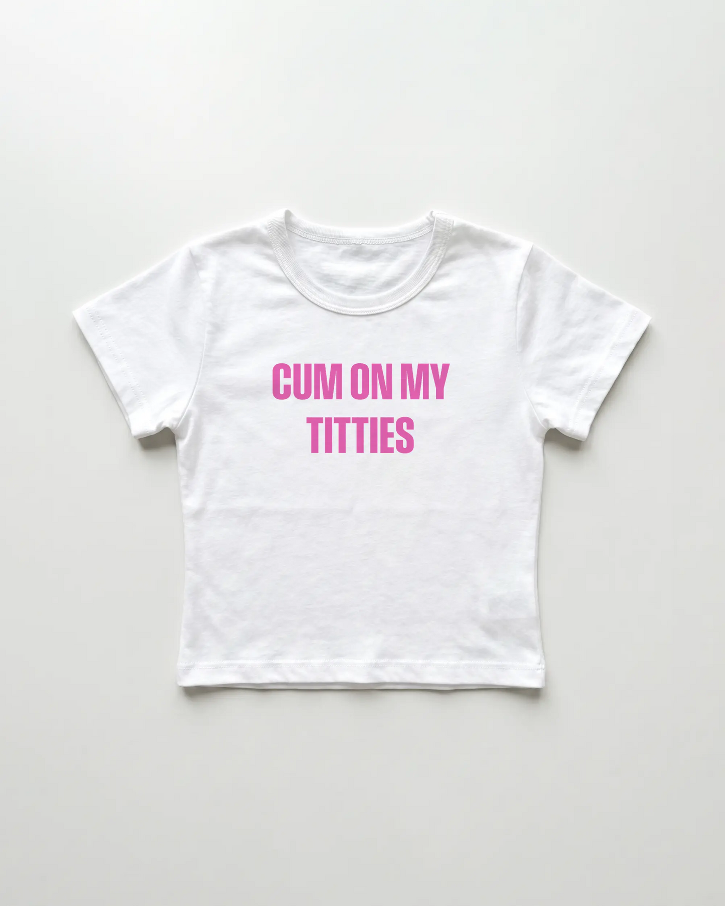 cum on my titties cropped Baby Tee