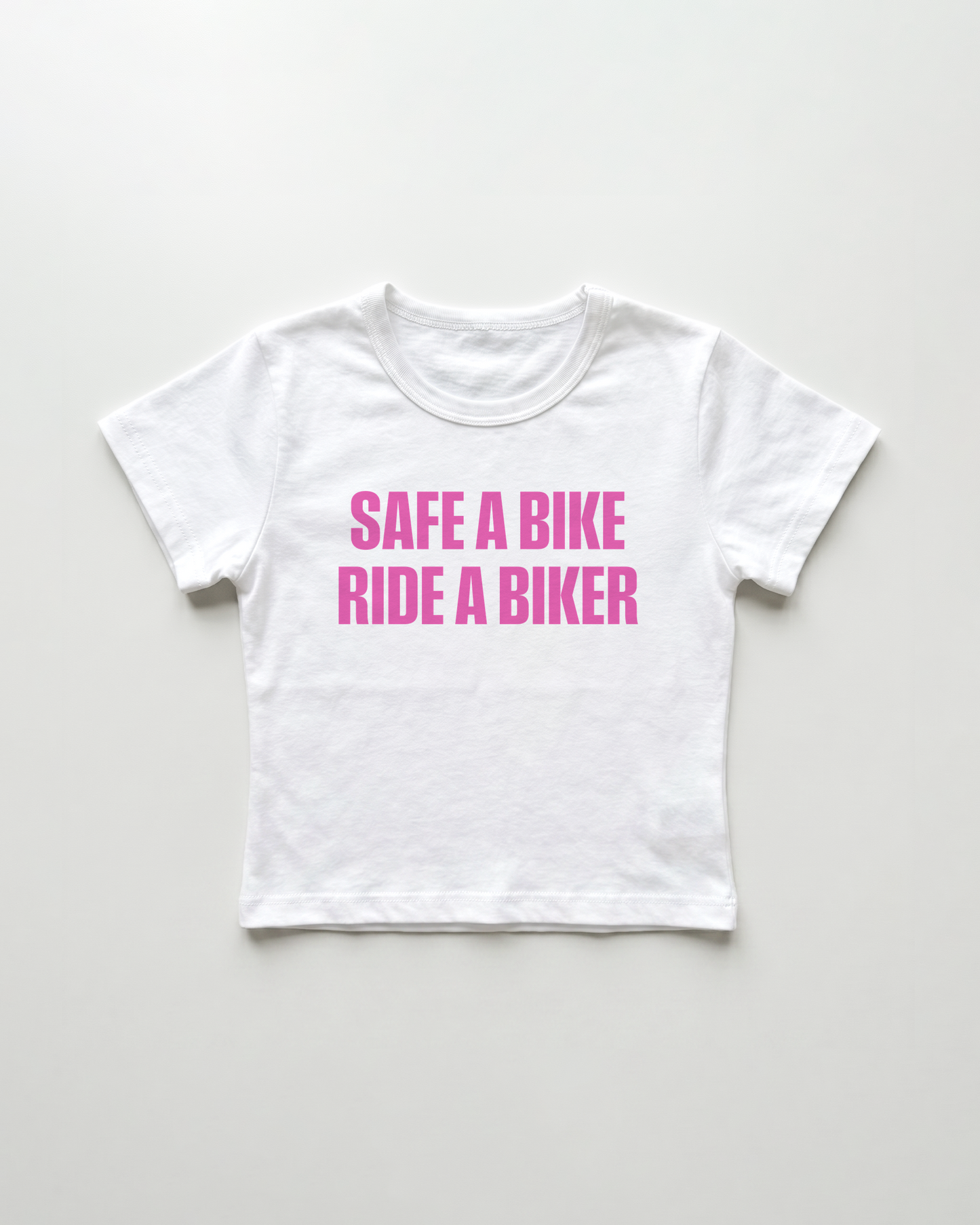 safe a bike ride a biker cropped Baby Tee