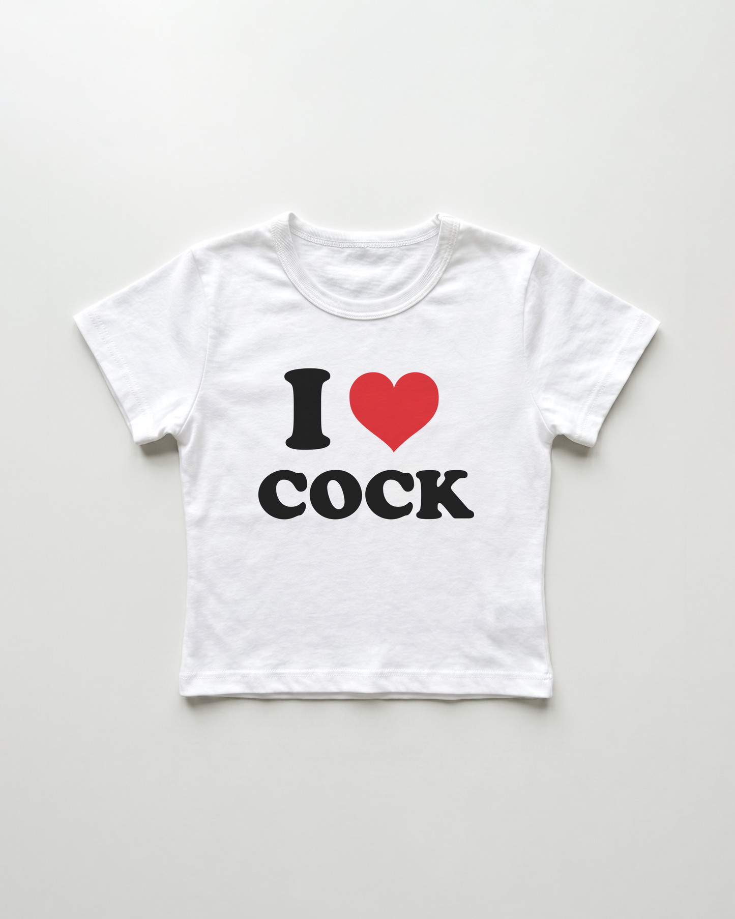 I love cock cropped Baby Tee