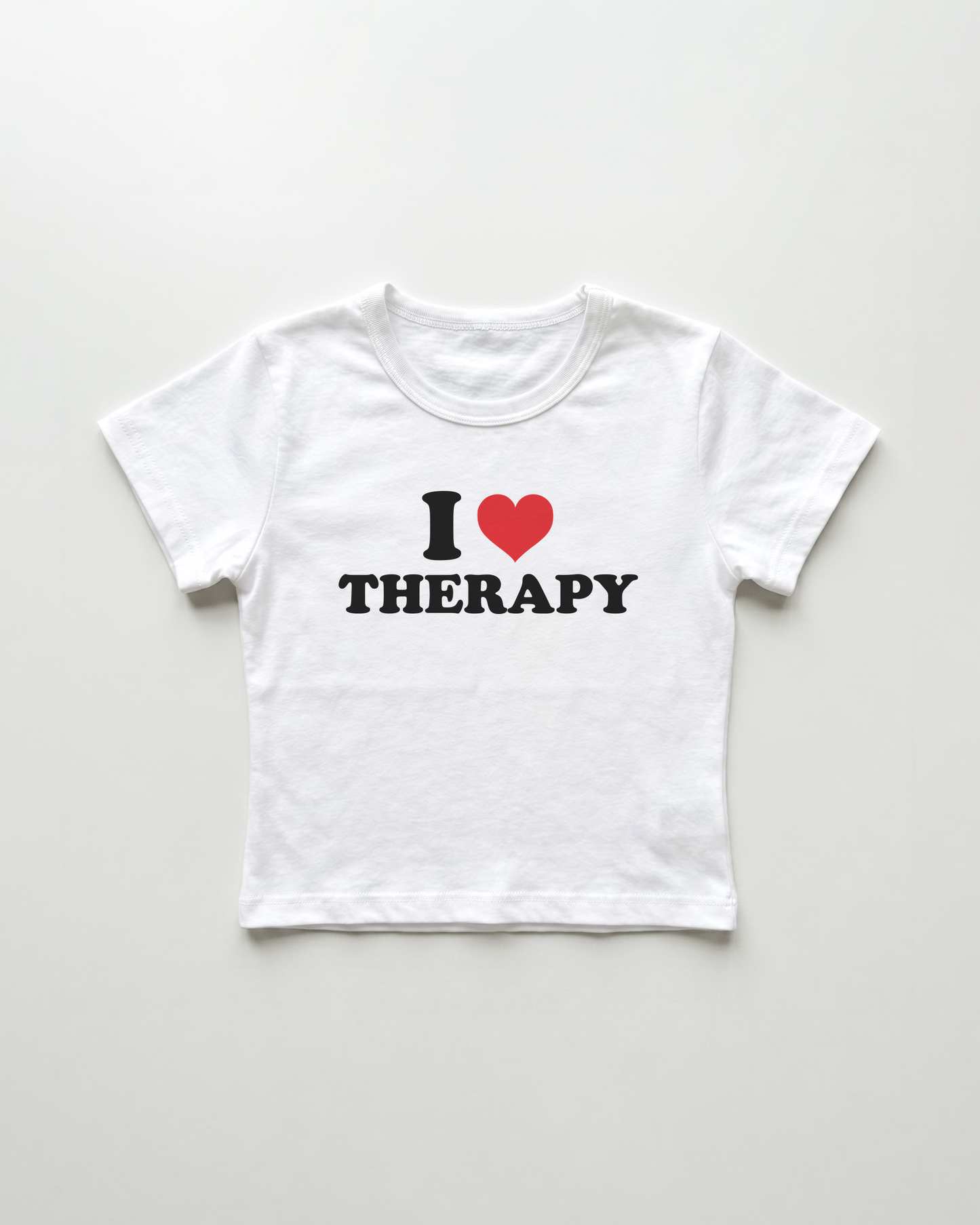 I love therapy cropped Baby Tee