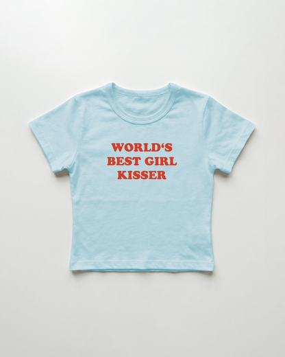 world's best girl kisser cropped Baby Tee