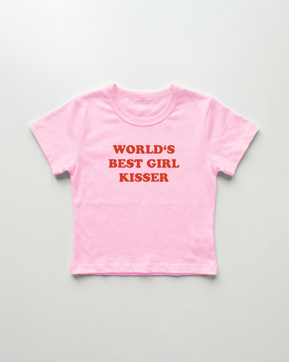 world's best girl kisser cropped Baby Tee