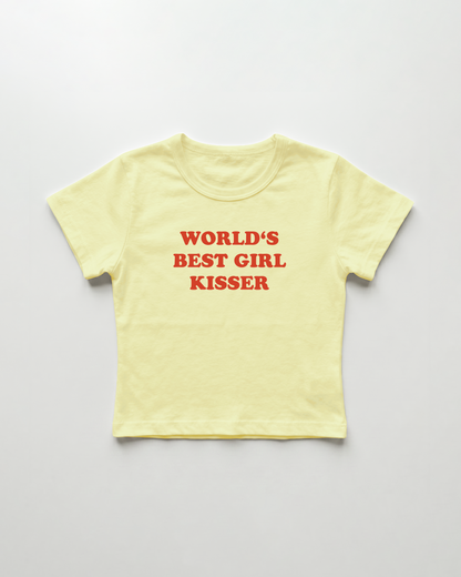 world's best girl kisser cropped Baby Tee