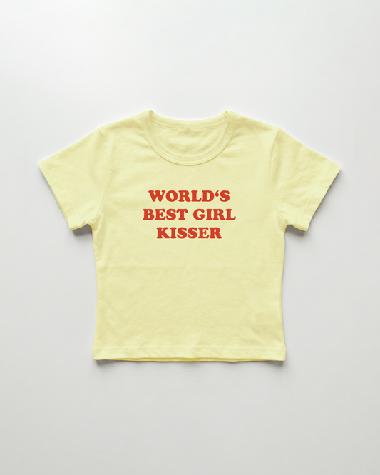 world's best girl kisser cropped Baby Tee