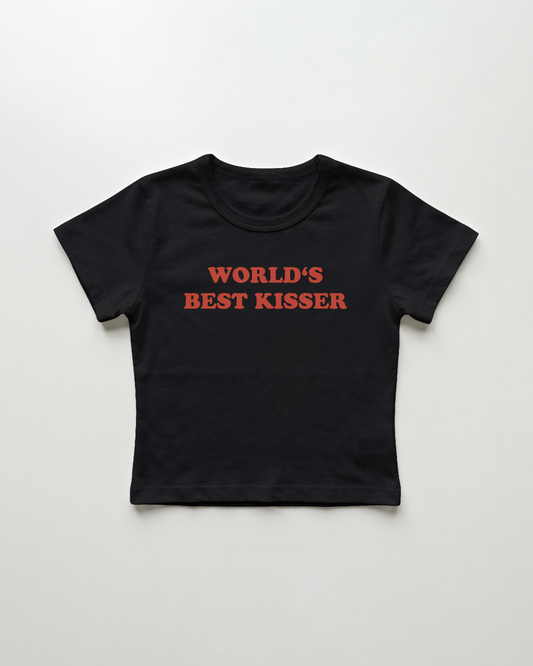 world's best kisser cropped Baby Tee