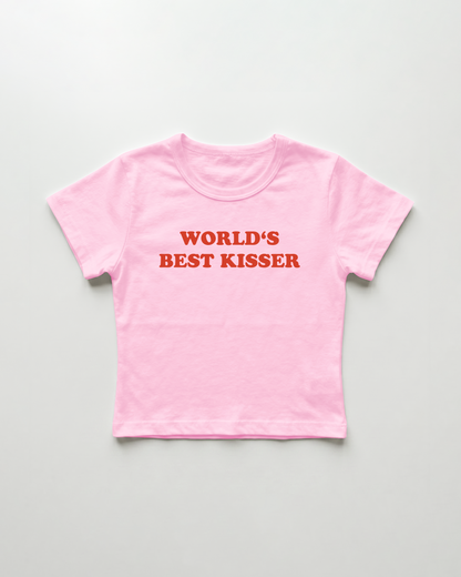 world's best kisser cropped Baby Tee