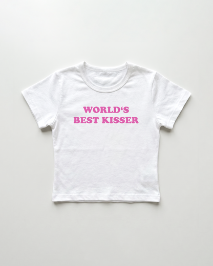 world's best kisser cropped Baby Tee