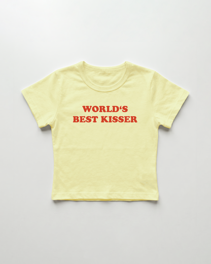 world's best kisser cropped Baby Tee