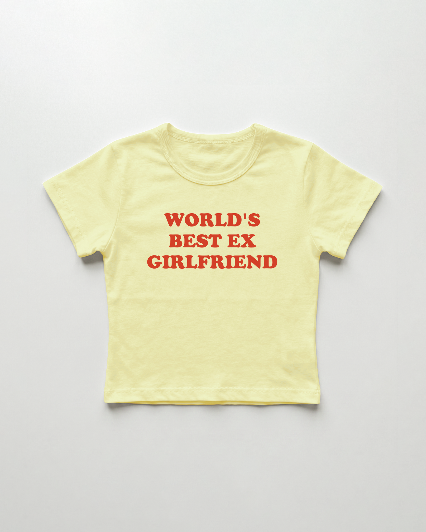 world's best ex girlfriend cropped Baby Tee Gelb | Lolita Sinz