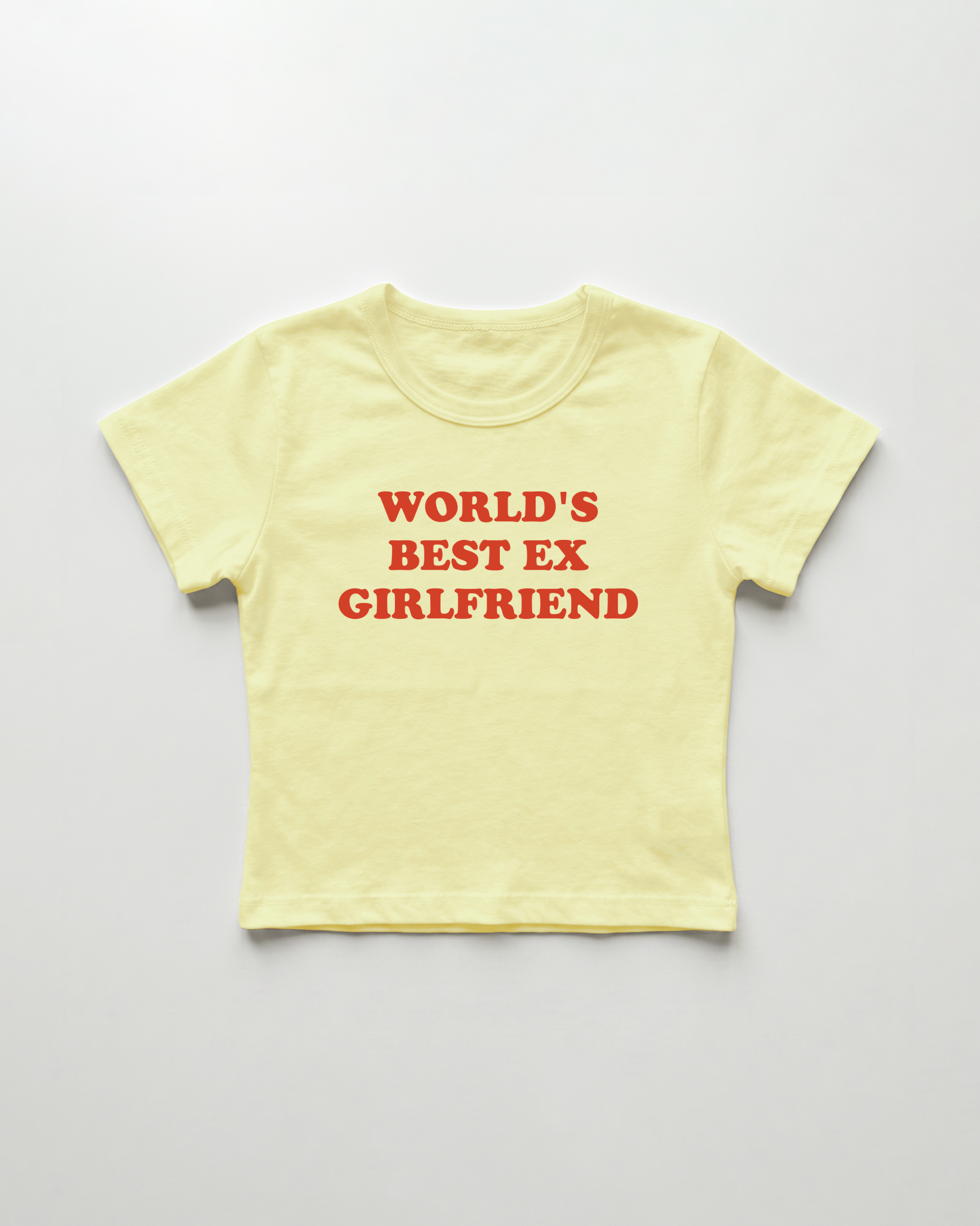 world's best ex girlfriend cropped Baby Tee Gelb | Lolita Sinz