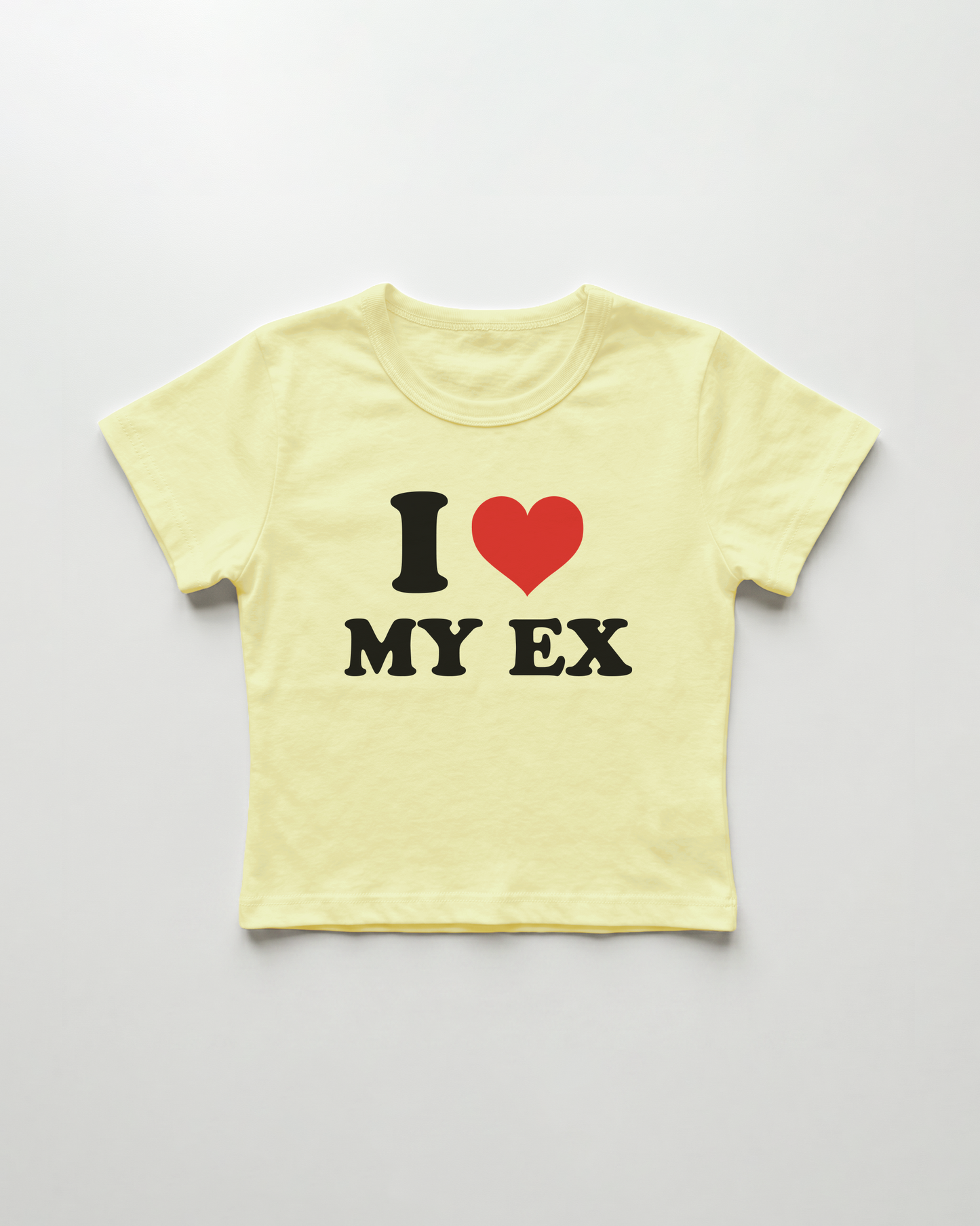 I love my ex cropped Baby Tee Gelb | Lolita Sinz