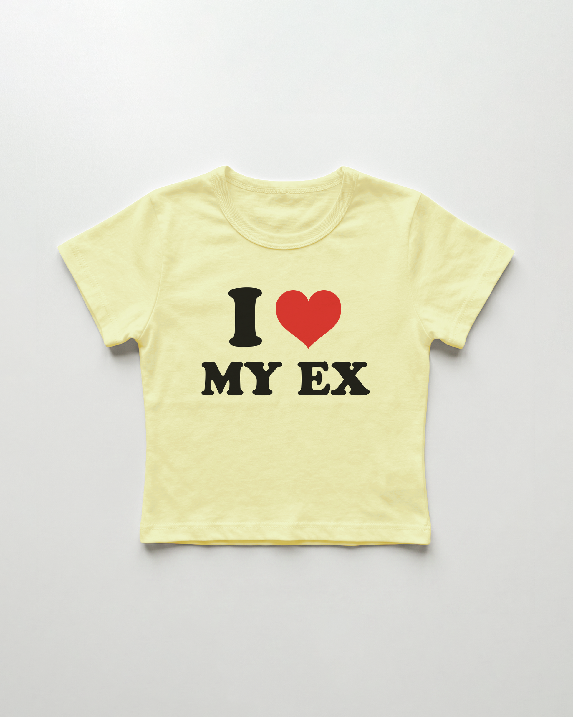 I love my ex cropped Baby Tee Gelb | Lolita Sinz
