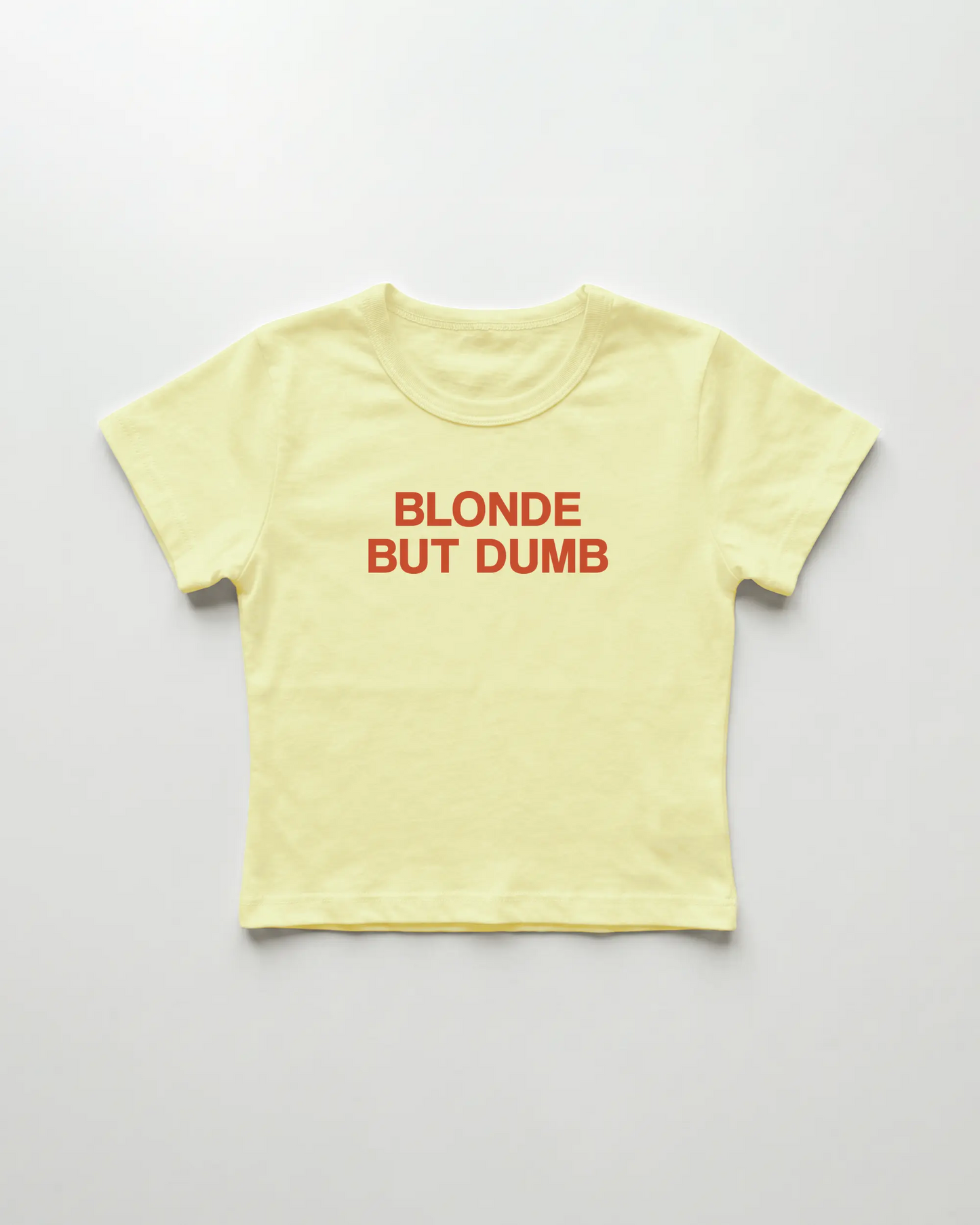 blonde but dumb cropped Baby Tee