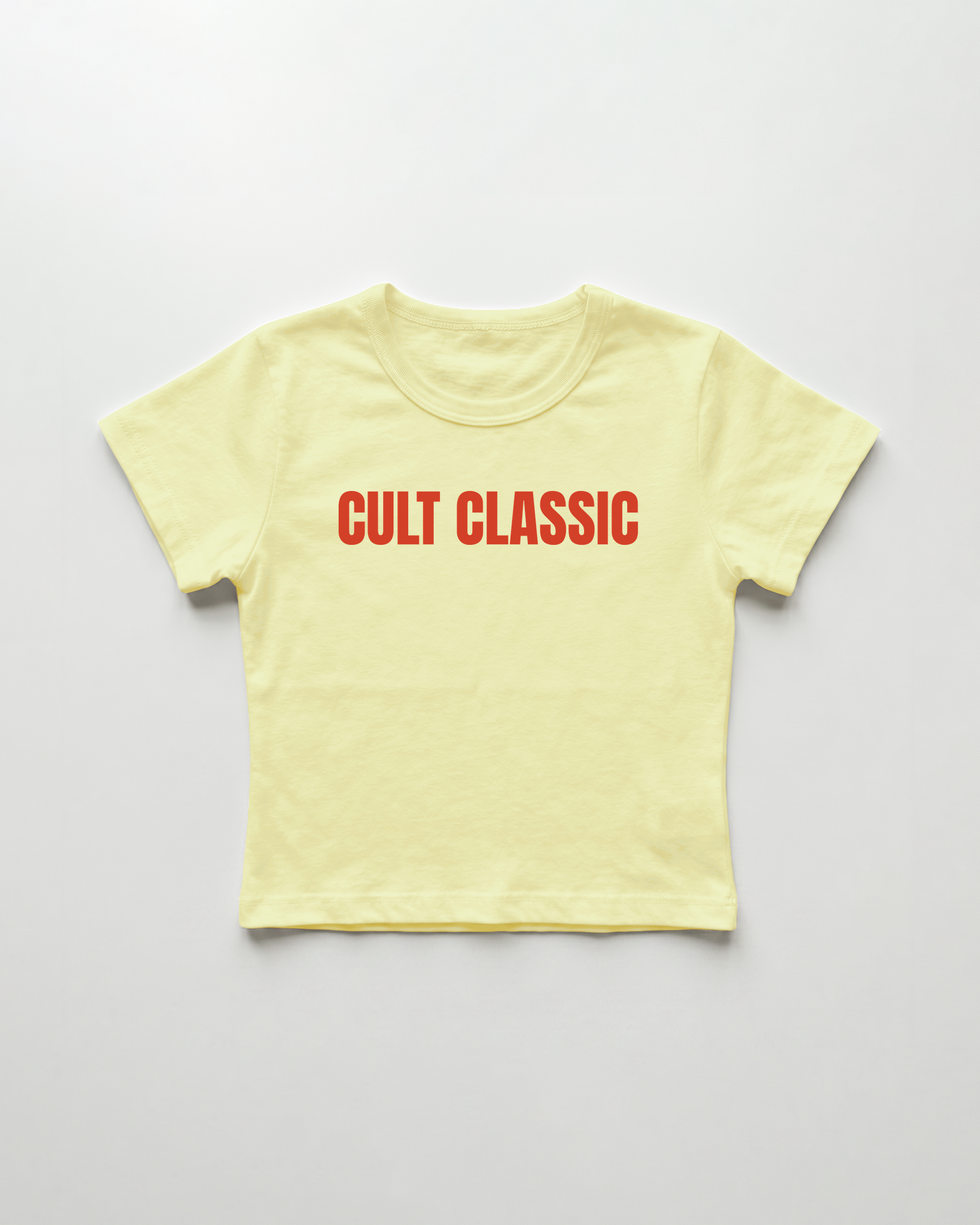 cult classic cropped Baby Tee Gelb | Lolita Sinz