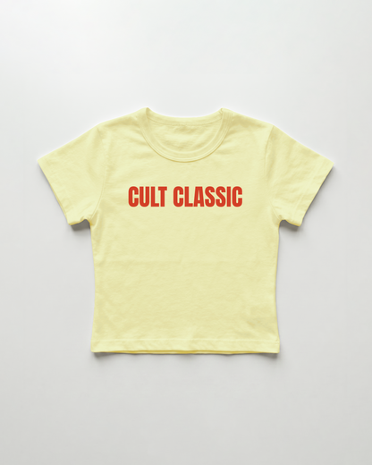 cult classic cropped Baby Tee Gelb | Lolita Sinz