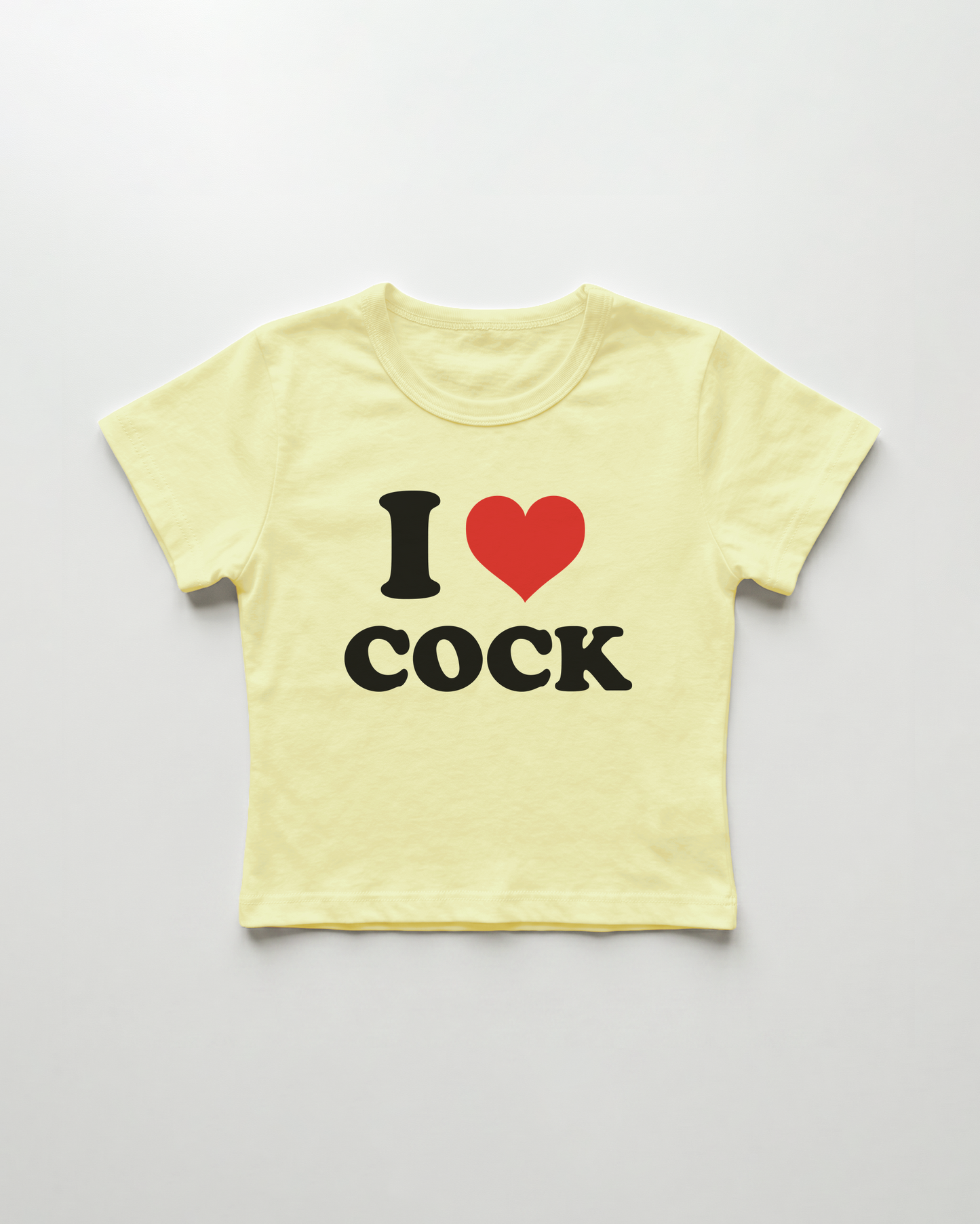 I love cock cropped Baby Tee