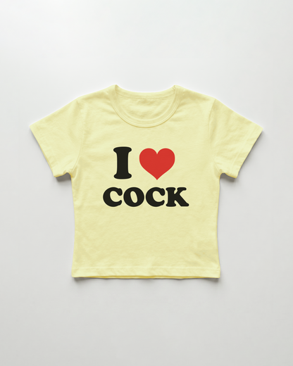 I love cock cropped Baby Tee